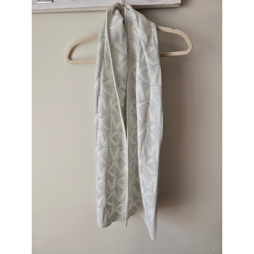 Michael Kors Scarf Women's Gray Knit Logo Winter Cozy
